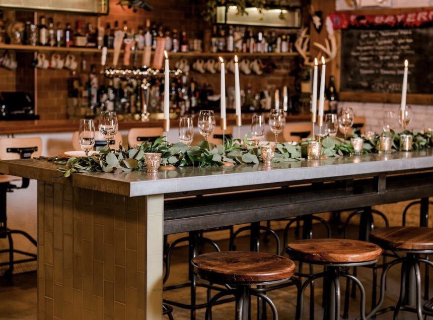 Photo of Jockey Hollow Bar + Kitchen set up for a private event.